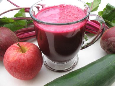 A cool glass of beetroot juice