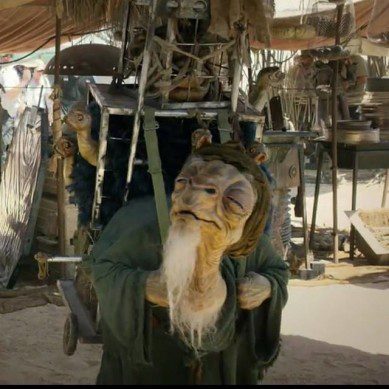 One of the new Episode VII characters on location in Abu Dhabi