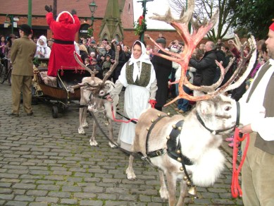 Santa's reindeer make an instant impact at Beamish.