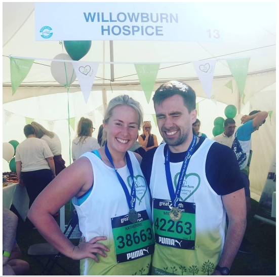 Katherine and Michael Weightman who recently  completed the Great North Run in memory of their Dad Stewart Weightman