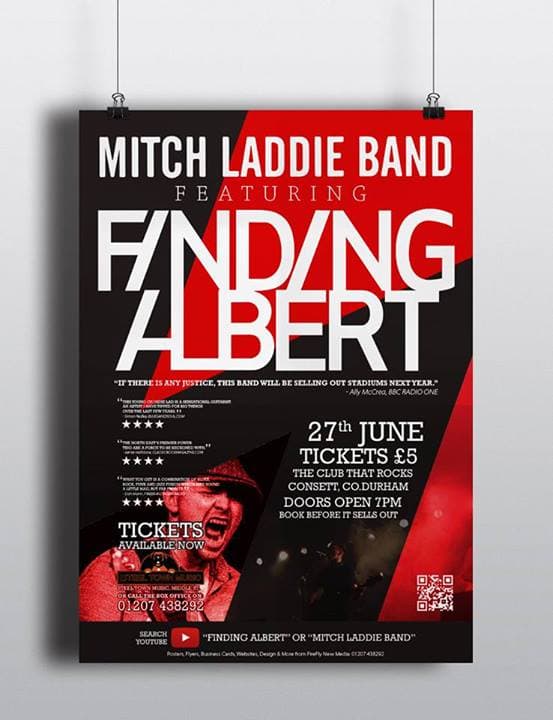 Mitch Laddie Band and Finding Albert Hit Consett