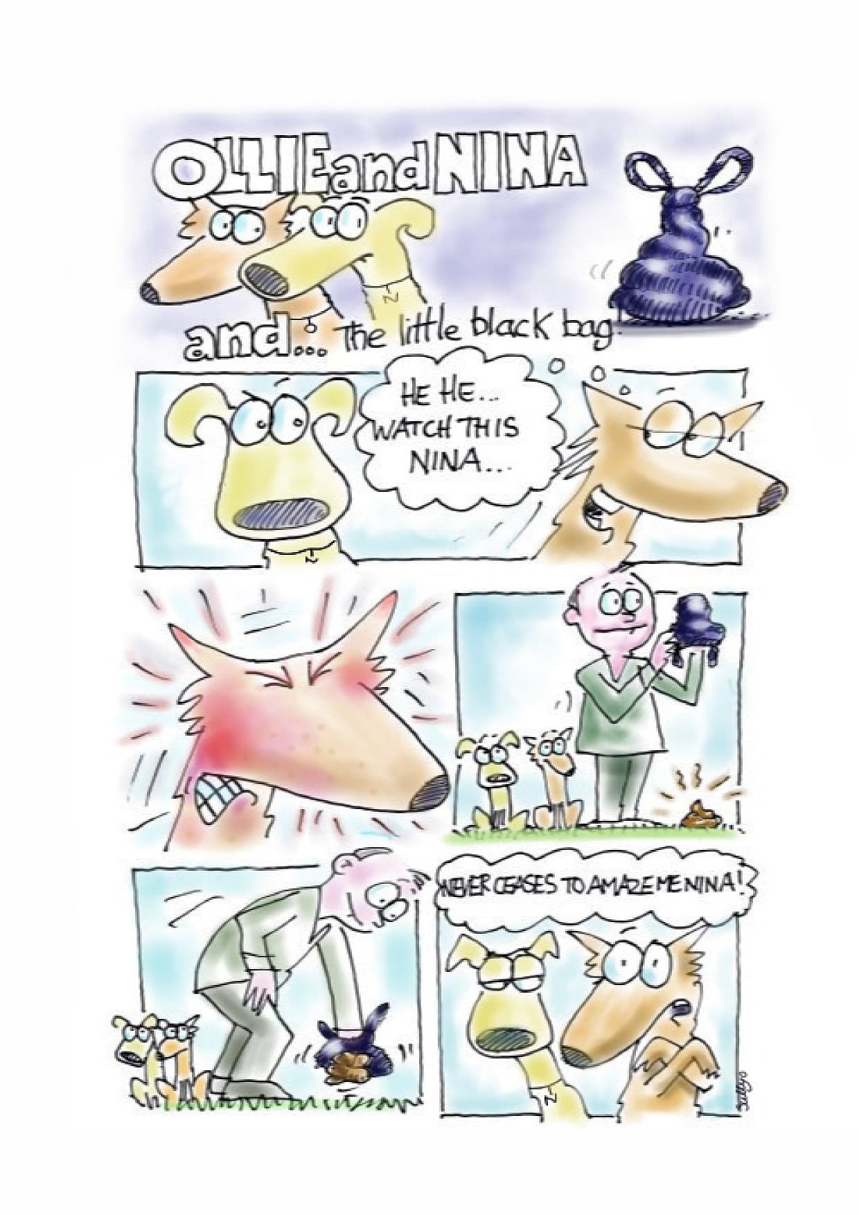 Ollie and Nina – Pooh Bags – By Neil Sullivan