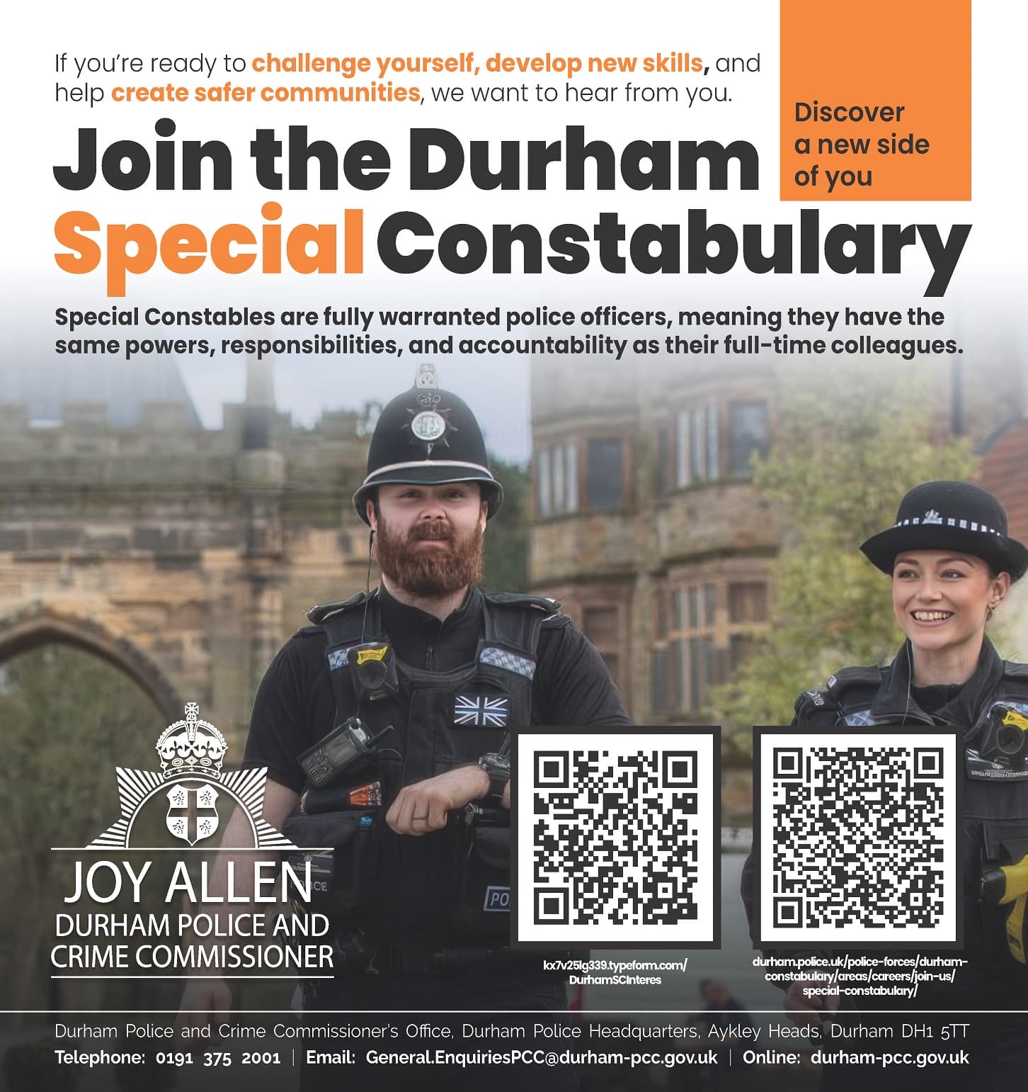 Join the Durham Special Constabulary