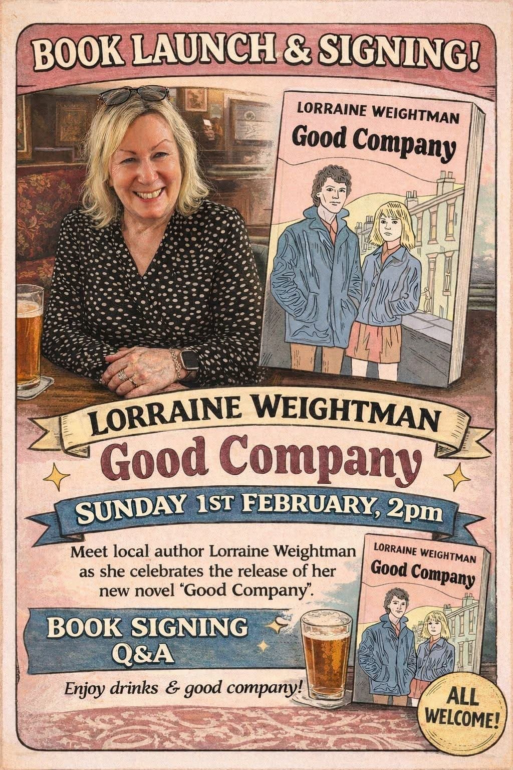 Local Author Lorraine Weightman Launches Debut Novel Good Company