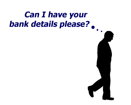 Hello there, Happy New Year… and can I have your bank details please?