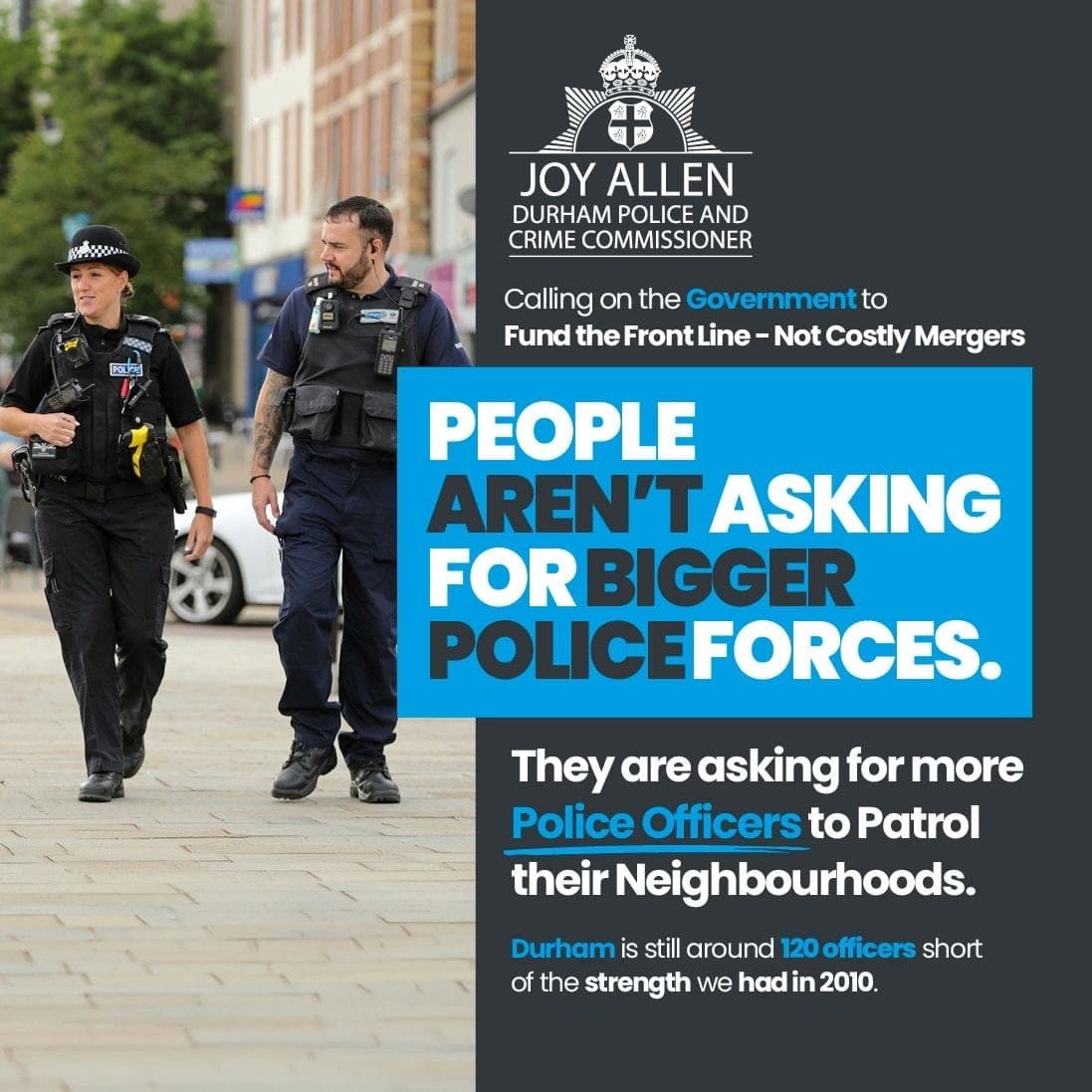 Calling on the Government to Fund the Front Line, Not Costly Mergers