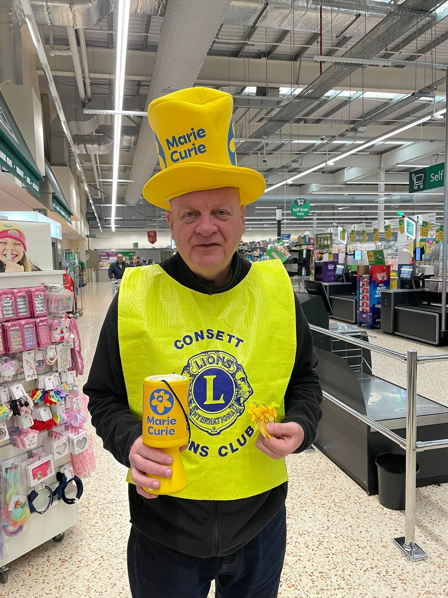 Consett Lions Supported Marie Curie UK with a Collection at Morrisons in Consett.