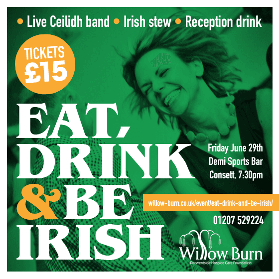 Night of Irish Fun Coming to Consett to Raise Hospice Cash