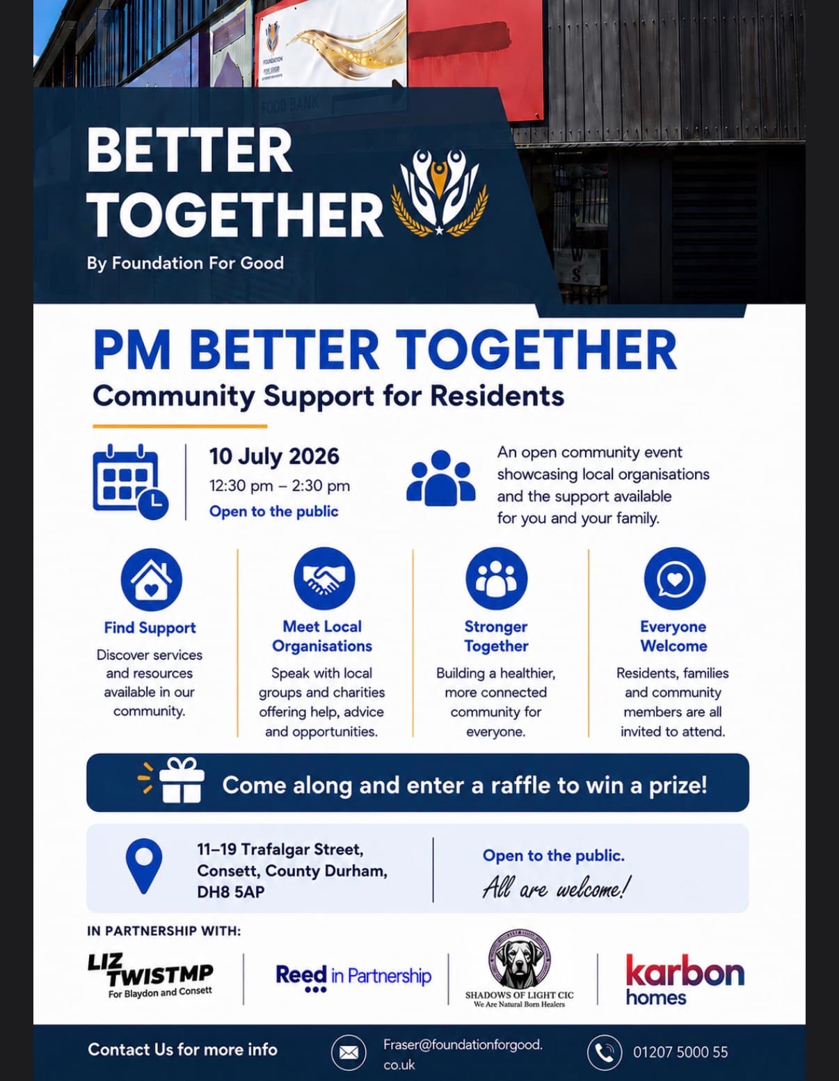 Organisations Unite in Consett for Better Together Community Initiative