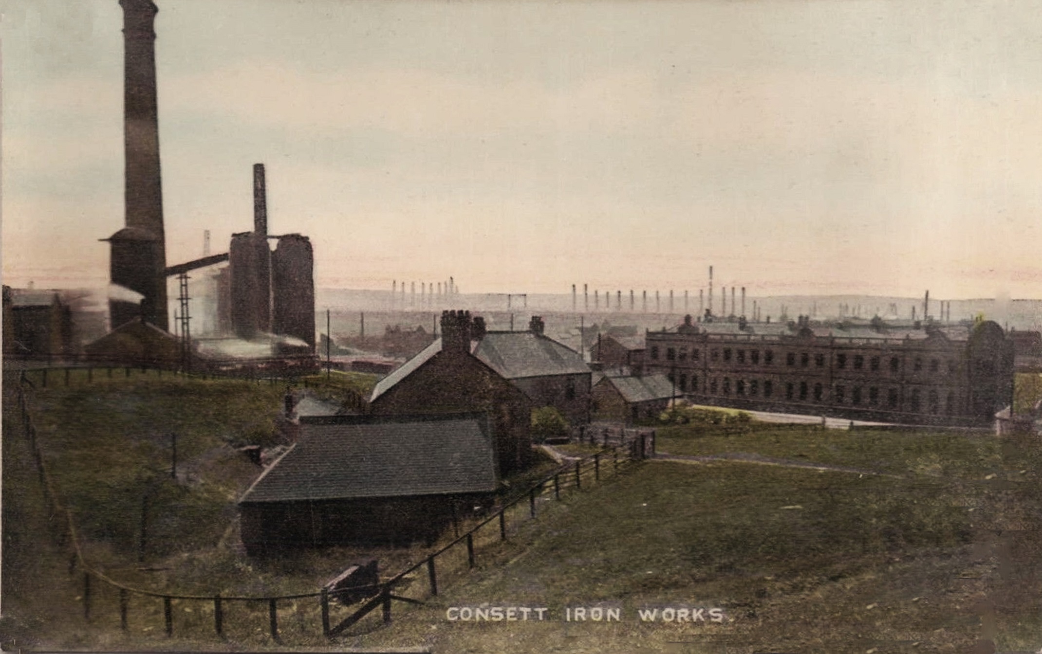 Macabre - Consett Iron Works Panoramic View Unposted c1910sSMALL