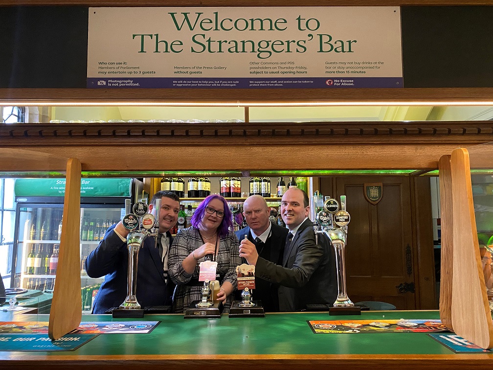 Consett Steeltown Beer Available in UK Parliament Bar