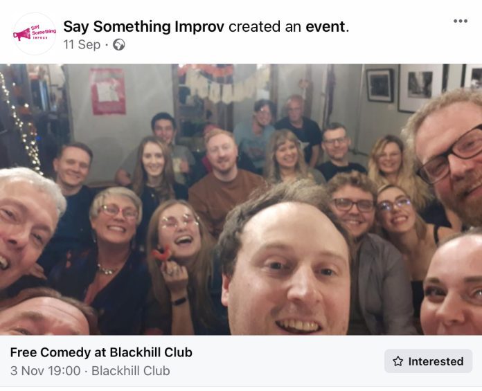 Get Ready to Laugh: Say Something Improv Takes Center Stage at Blackhill Club!