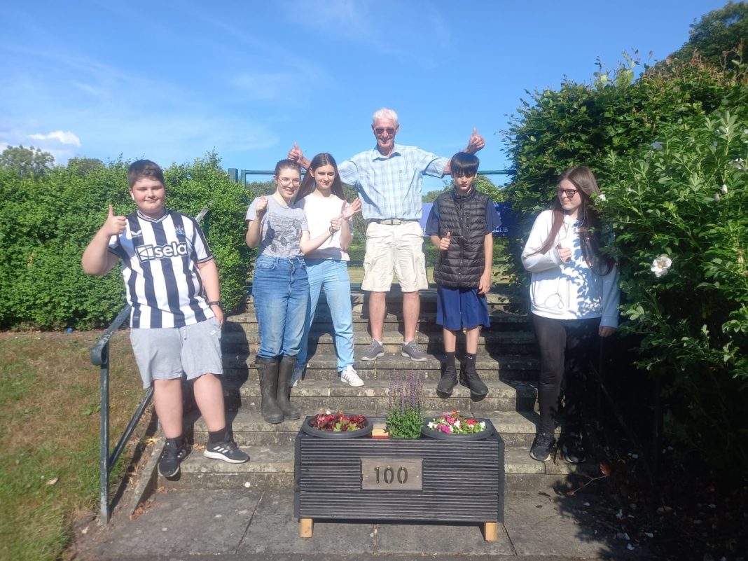 Local Youth Allotment Group Celebrates Blackhill Bowling Club's Centenary with a Green Gift