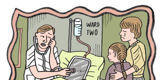 The Last Goodbye A poignant farewell: Father John Bagnall’s take on The Last Goodbye captures the emotional moment a beloved device is placed on life support—complete with a doctor, cables, and a tearful audience. Technology with heart… and a heartbeat.