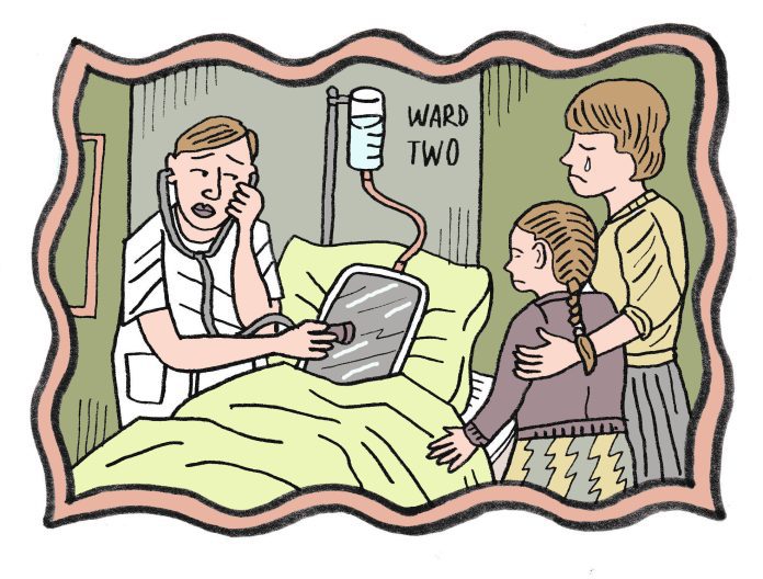 A poignant farewell: Father John Bagnall’s take on The Last Goodbye captures the emotional moment a beloved device is placed on life support—complete with a doctor, cables, and a tearful audience. Technology with heart… and a heartbeat.