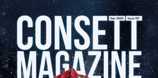 December 2025 – Consett Magazine Print Edition Consett Magazine - DECEMBER 2025 - FRONT COVER, Santa Ste by George Ledger - Consett in Focus