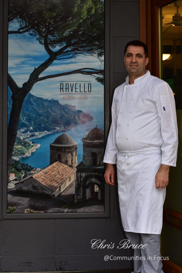 Christoph outside Ravello Ristorante in Lanchester. The restaurant has become a popular local destination for authentic Italian cuisine, fresh seafood and quality steak dishes made with locally sourced produce. 📷 Photo: Chris Bruce / Communities in Focus.