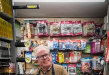 44 Years Serving Lanchester: The Story of Jed Peaden’s Hardware Store A small sign on the counter sums up the philosophy of a traditional hardware shop: if it’s not in stock, it can soon be found. Photo: Mark Wilkinson – Communities in Focus 📸